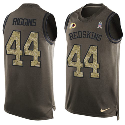 Nike Redskins #44 John Riggins Green Men's Stitched NFL Limited Salute To Service Tank Top Jersey